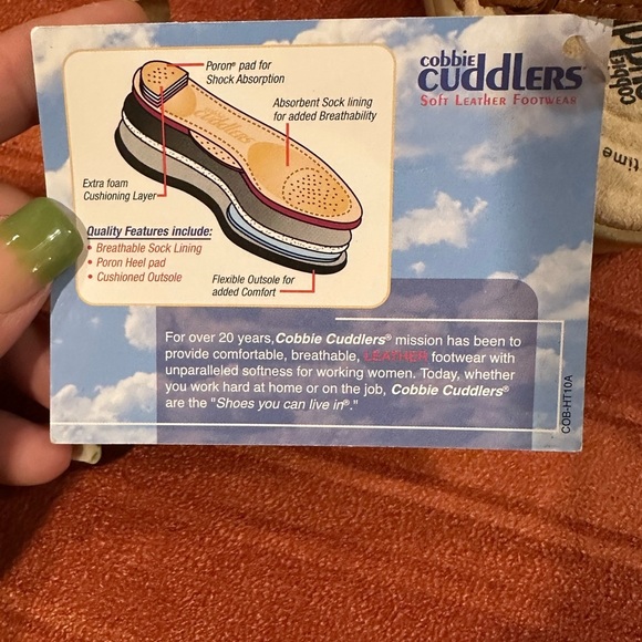 Cobbie Cuddlers Leather Sandals 8.5M Brown PORON 4000 Comfort Footbed NWT - Picture 11 of 11